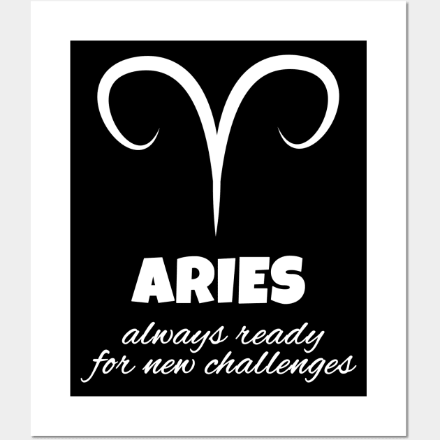 Aries (♈︎) - Always ready for new challenges Wall Art by Moment Of Joy